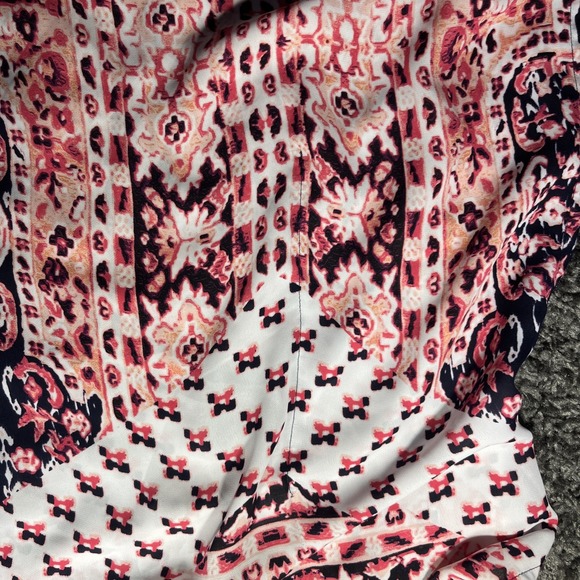 DANA BUCHMAN Women's 100% Polyester Poncho Top Short Sleeve Boho XL - Picture 5 of 9